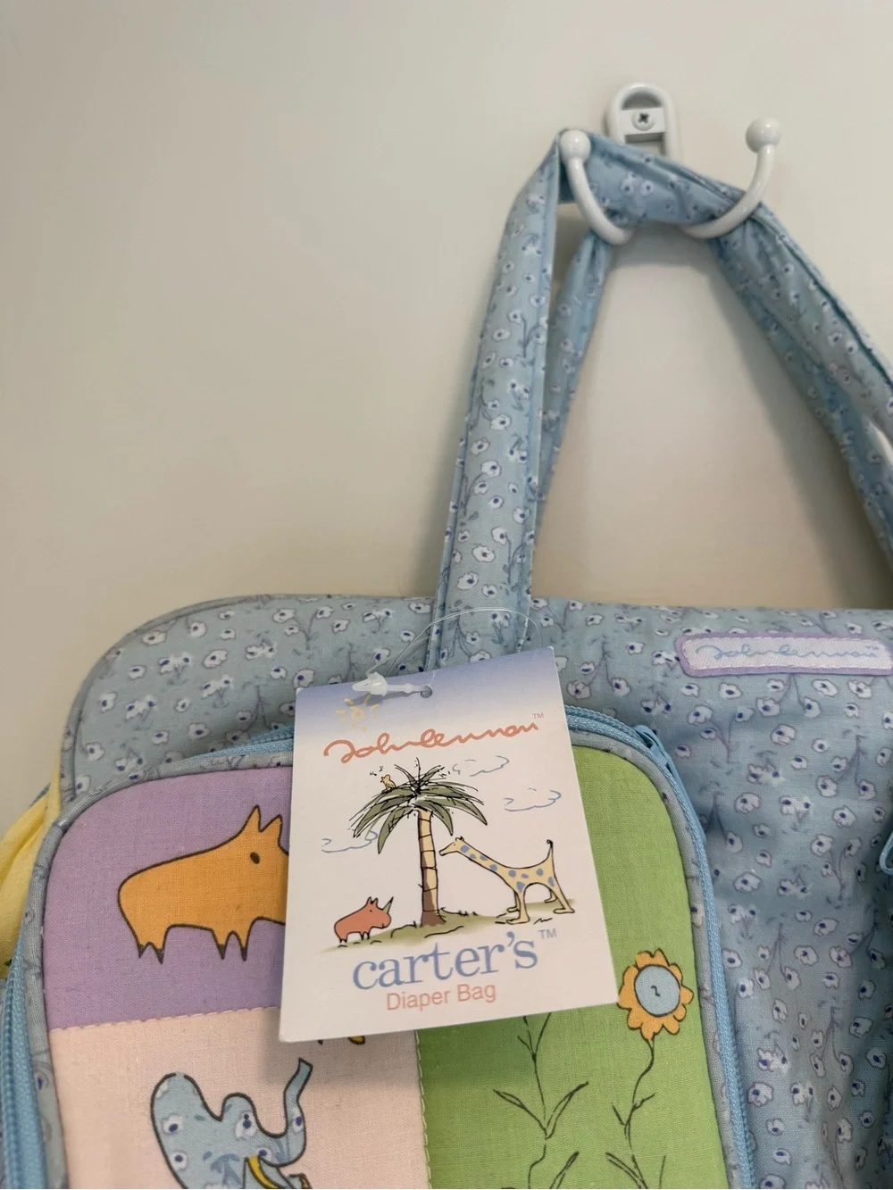 Carters John Lennon Diaper Bag Baby RARE Infant Real Love Animal Parade